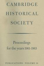 Proceedings of The Cambridge Historical Society