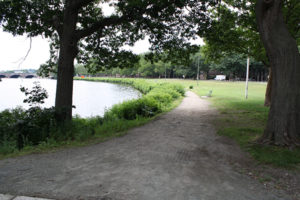 The Charles River running path, between the Anderson and Weeks bridges